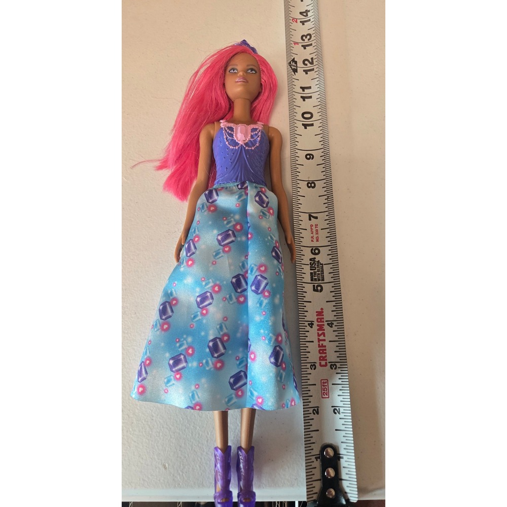 Barbie Dreamtopia Princess Doll Pink Hair Purple Bodice Blue Gem Skirt 2020